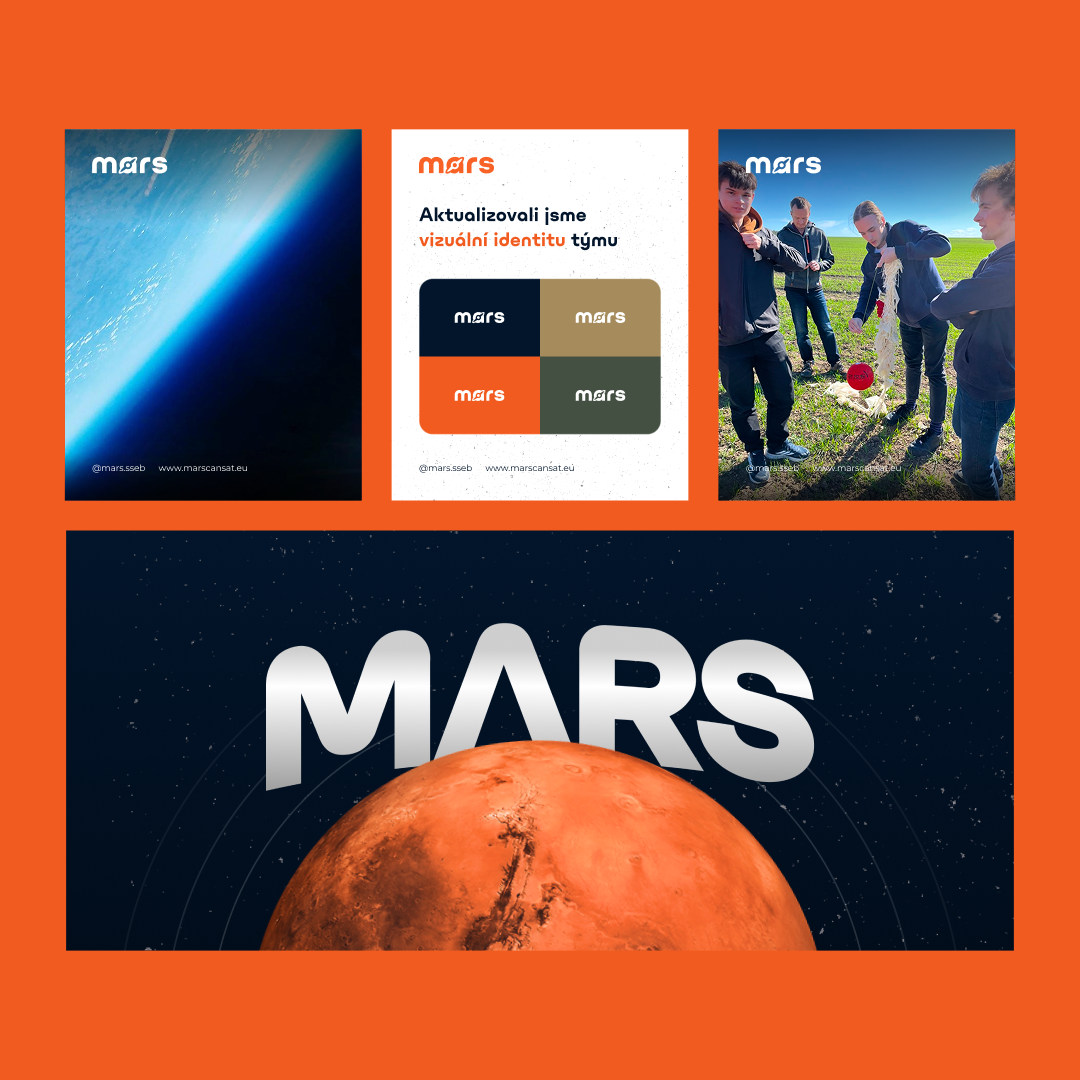 Ukázka identity týmu Cansat Mars